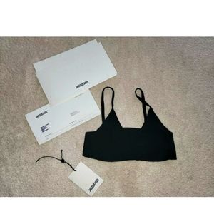 JACQUEMUS FW20 L'Annee 97 Black Knit Bralette Top XS